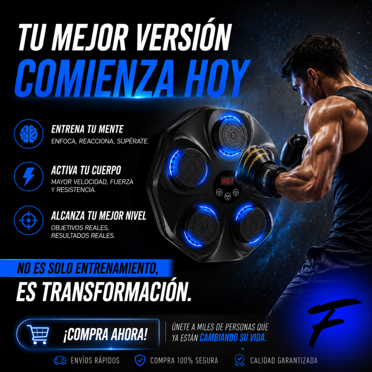 Máquina Boxeo Musical Entrenamiento, POWERBOX PRO™