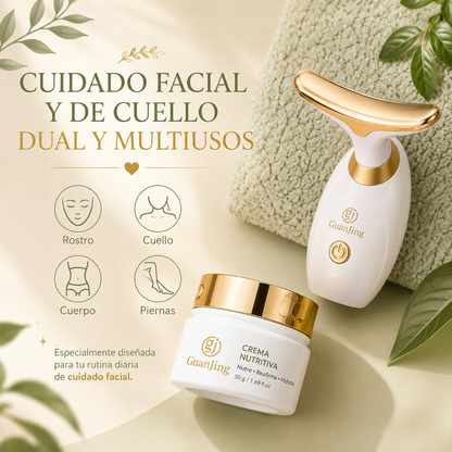 GuanJing™ Lifting Facial – Crema Reafirmante con Masajeador Facial