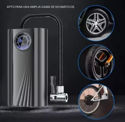 🚗 Compresor de Aire Portátil 12V para Auto y Moto 🚴‍♂️🏍️