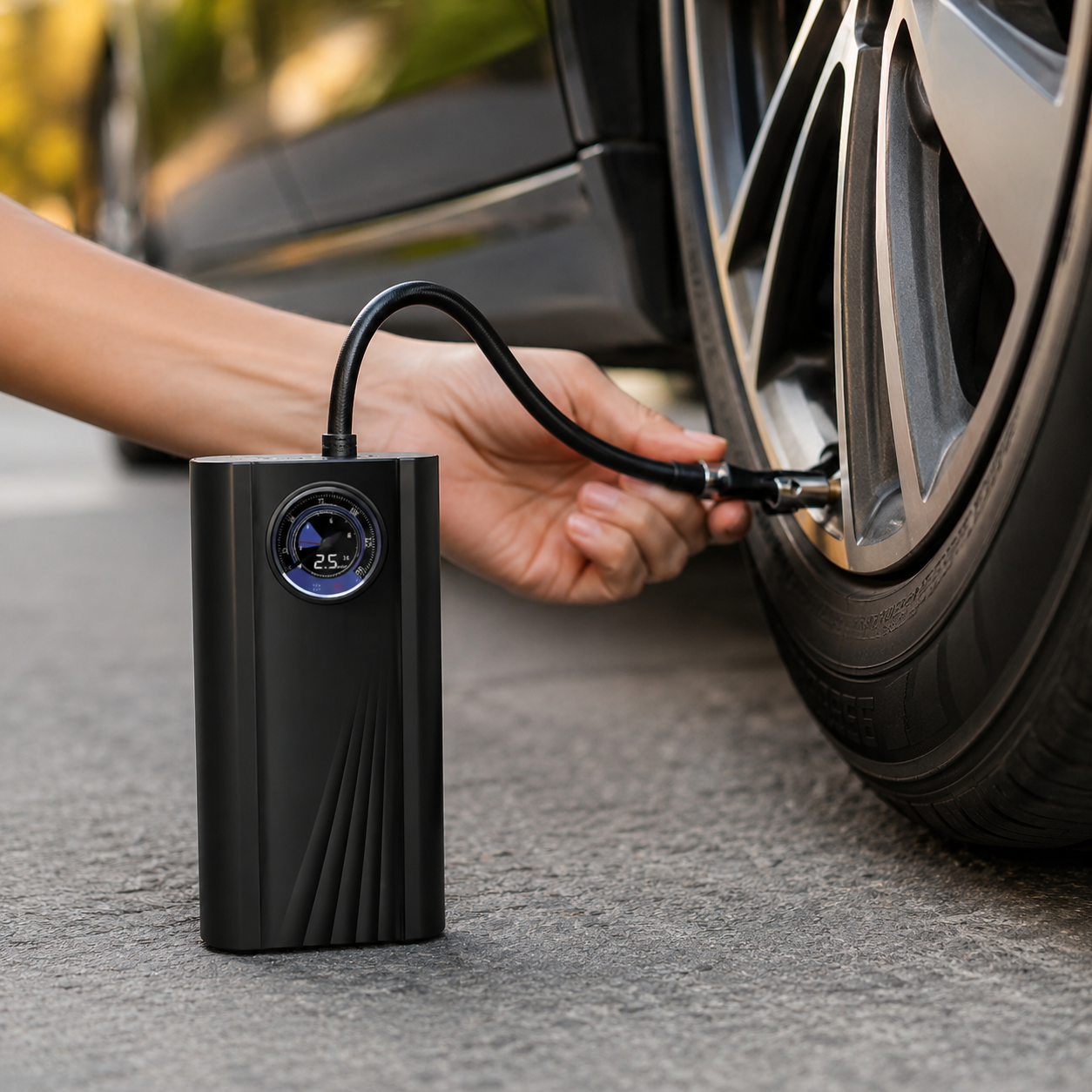 🚗 Compresor de Aire Portátil 12V para Auto y Moto 🚴‍♂️🏍️